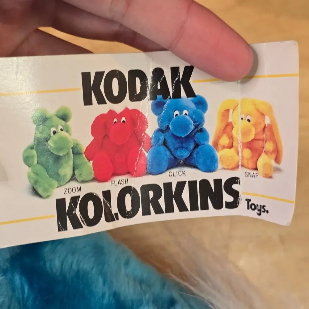 Vintage Kodak Kolorkins Click Plush 1989 80s Blue